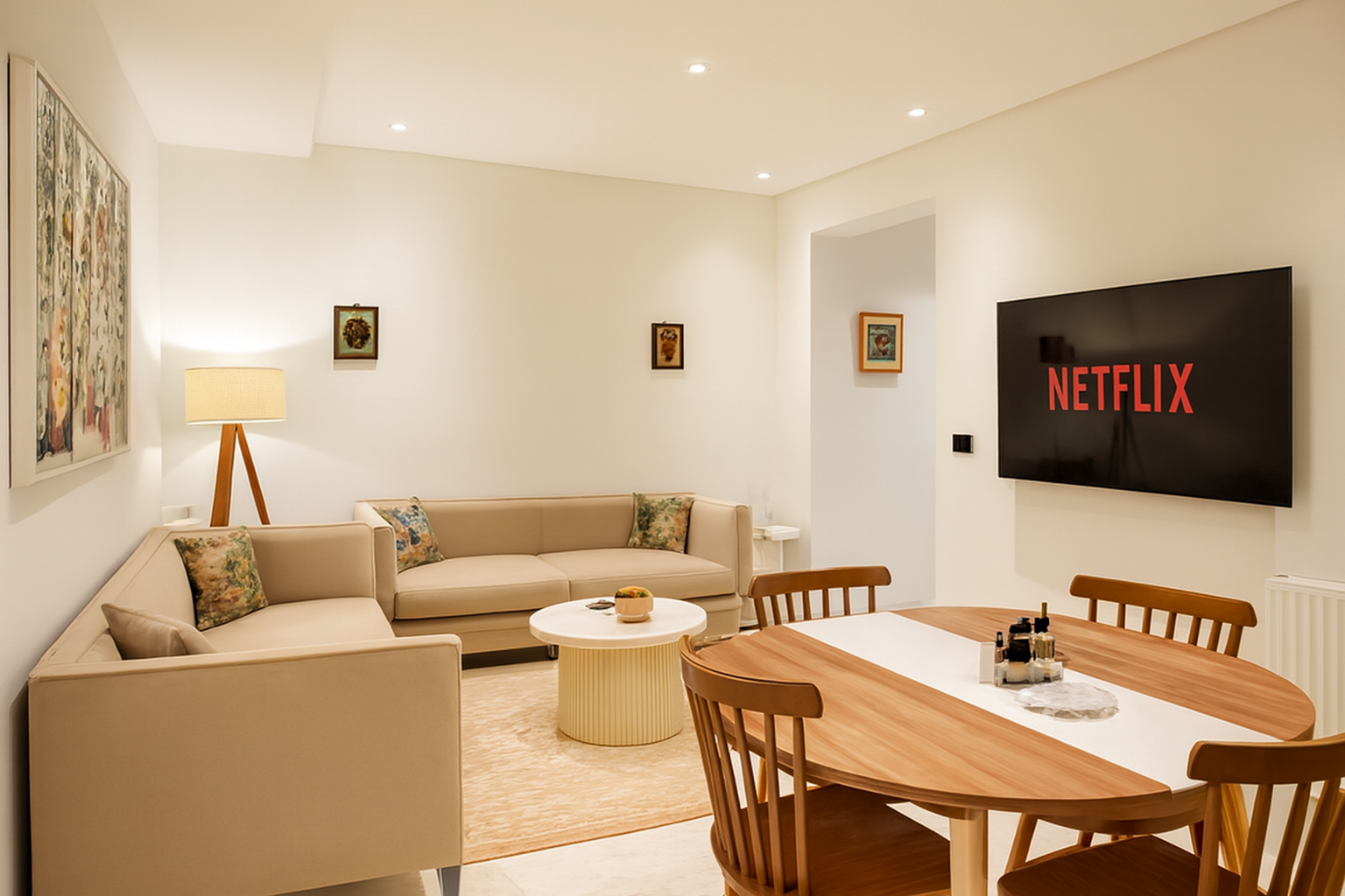 Real-estate living and dining room - after