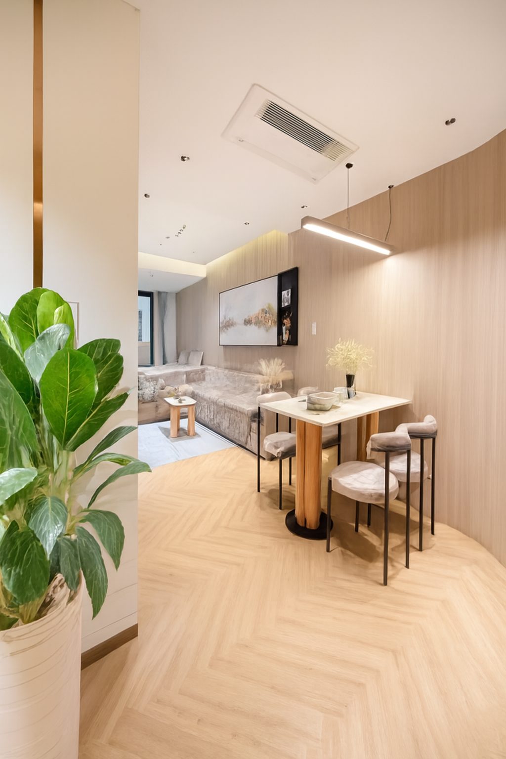 Dining and kitchen area before and after correction of common real estate photography mistakes